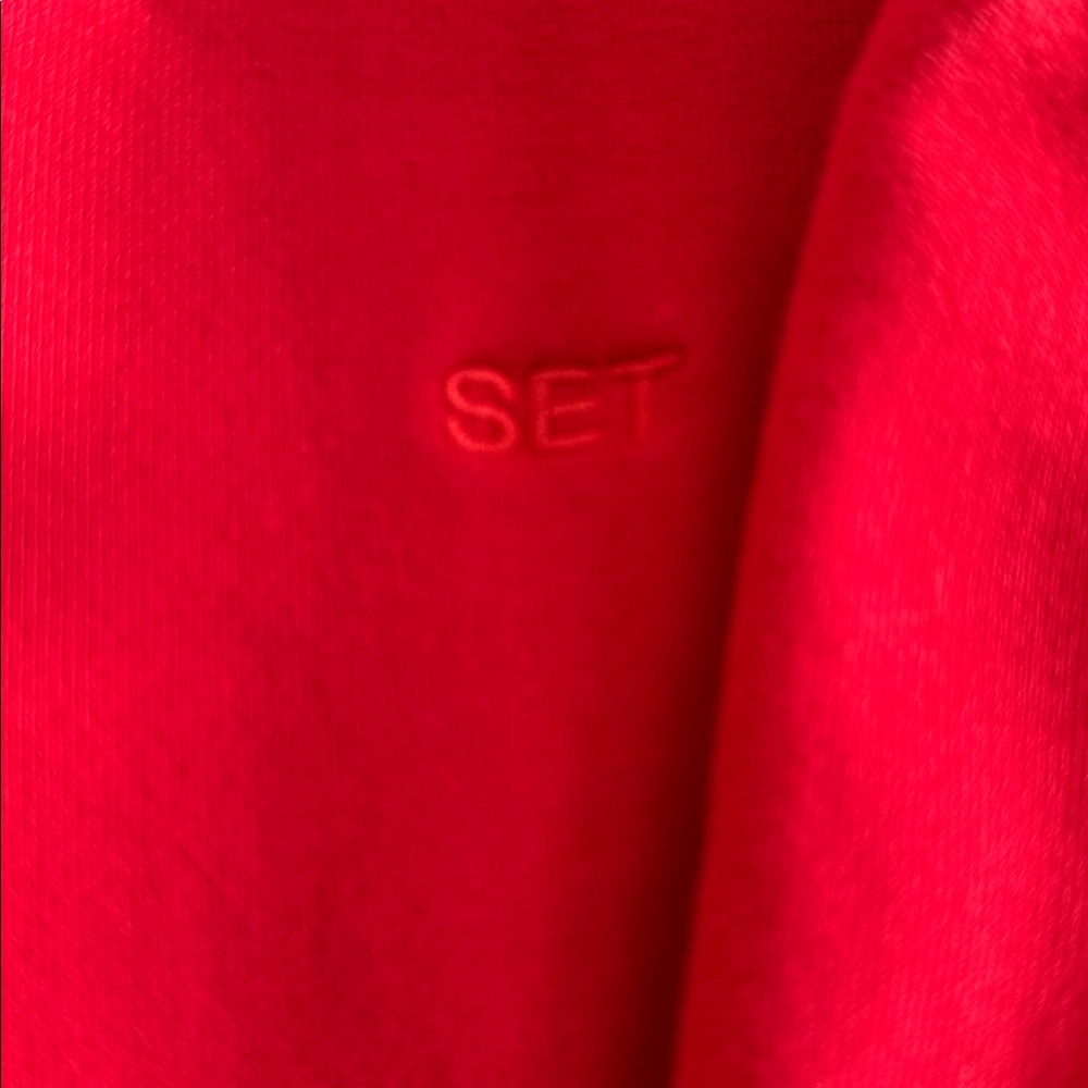 Set Active Red Quarter Zip Pullover - image 2